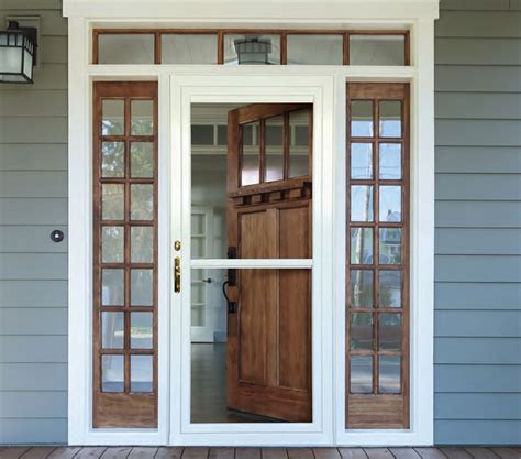 wood frame glass storm door
